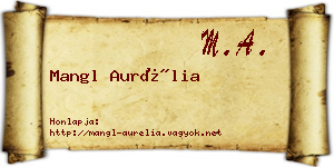 Mangl Aurélia névjegykártya